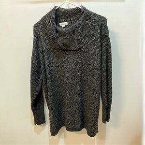 Style & Co Black White Slip On Crowl Neck Sweater Size 1X